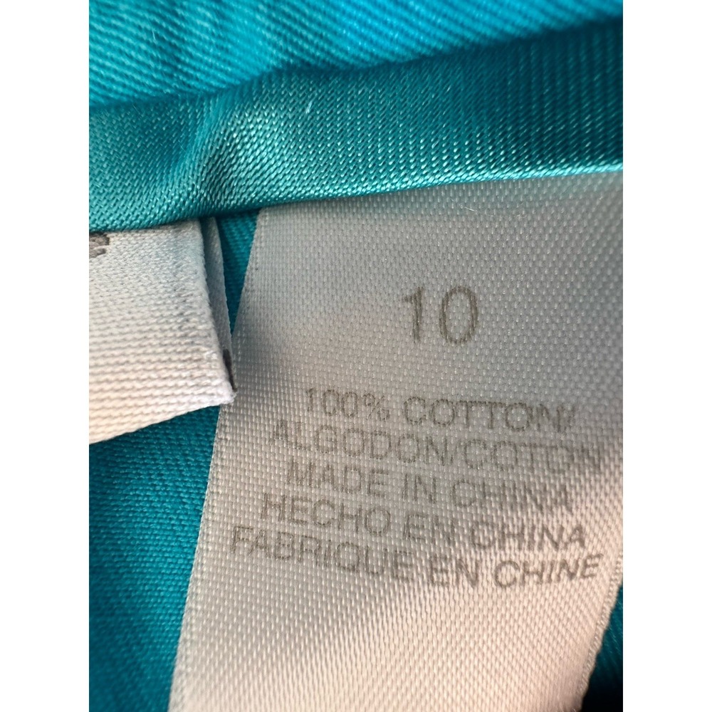 Vintage Skort Button Front Short Preppy Turquoise Blue 10 Large - Picture 4 of 8
